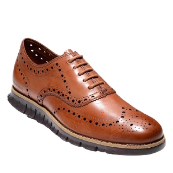 Cole Haan Zeroguard Wingtip Oxford British Tan Leather Java Sole Lace Up main image 8